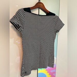 Ralph Lauren Black and White Striped Tee